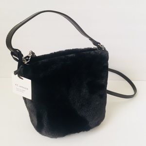 KC JAGGER FAUX FUR TOTE BAG